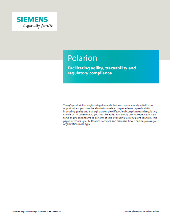 Polarion - Facilitating agility, traceability and regulatory compliance